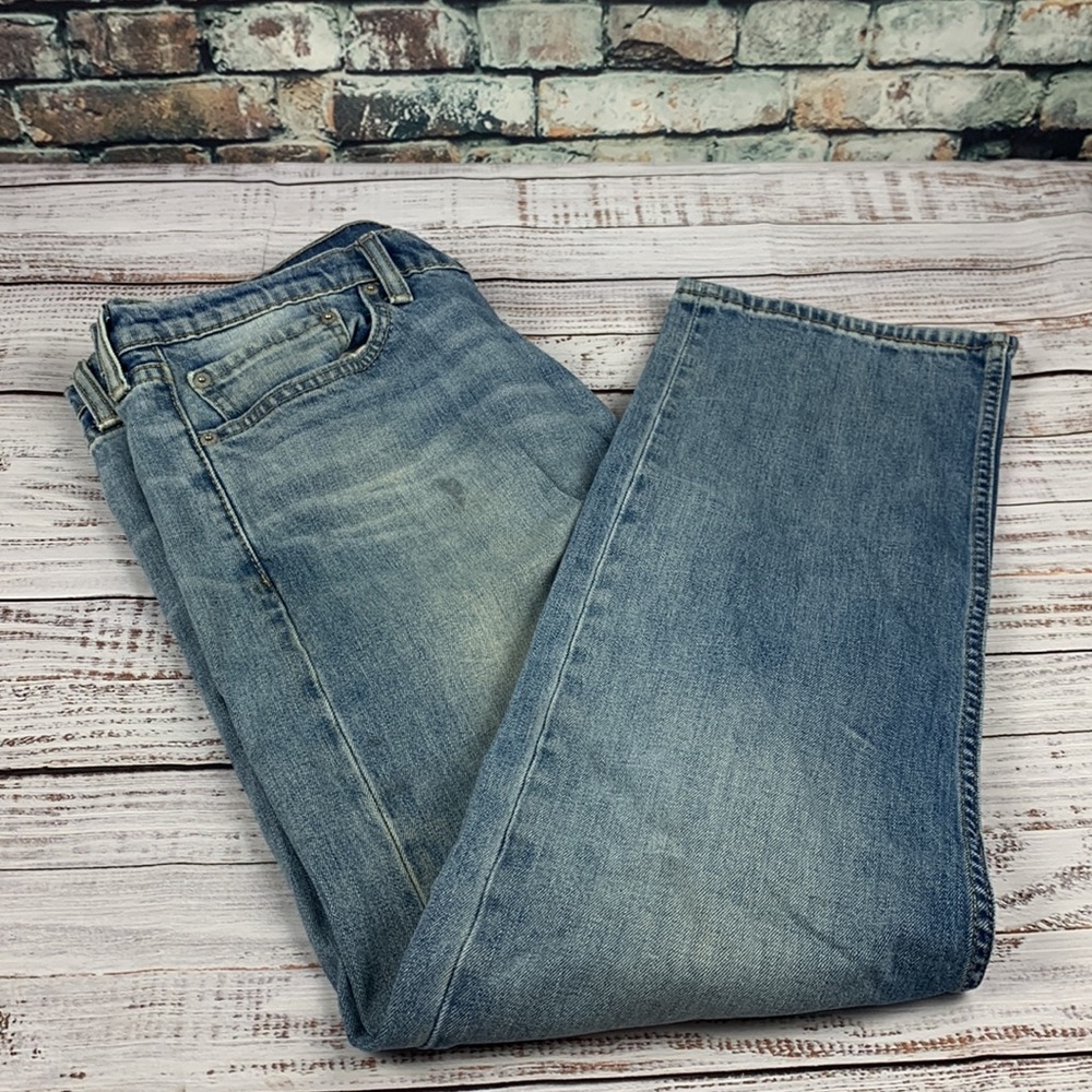 Levi’s straight leg 513 blue jeans sz 38 x 30 - Picture 6 of 12